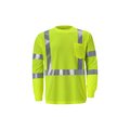 2W International High Viz Long Sleeve Birdseye T Shirt, 2X-Large, Lime, Class 3 TLB135C-3 2XL
